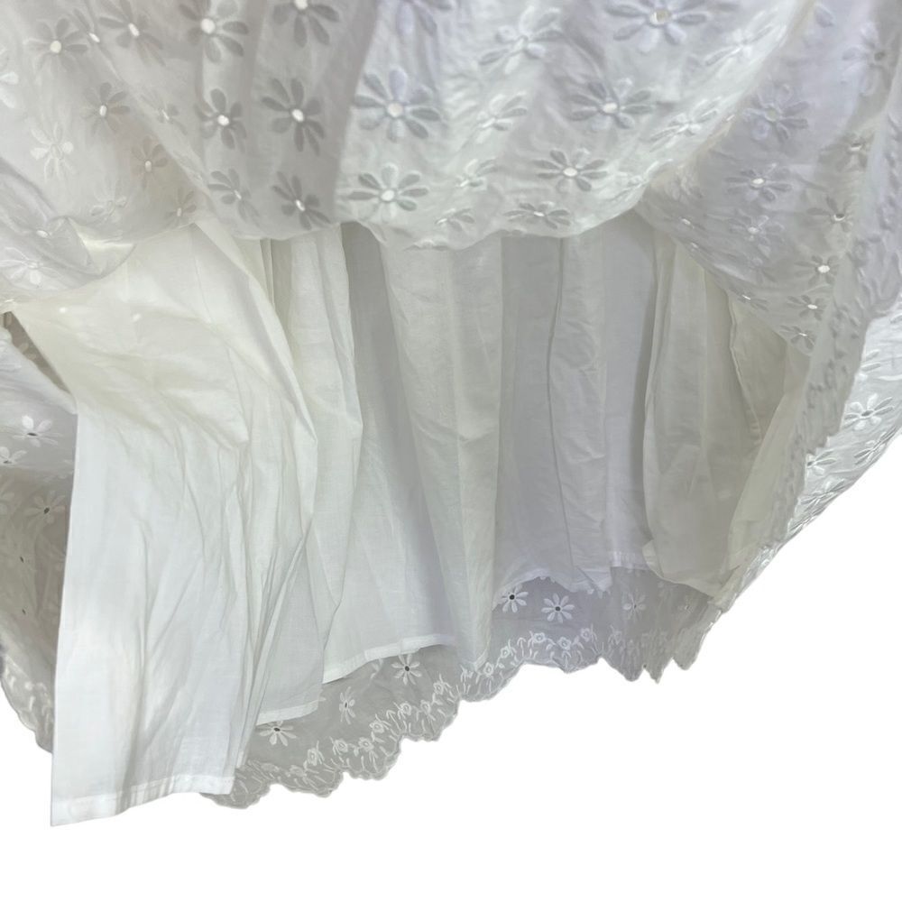 NEW Caroline Constas Kassandra Skirt White Eyelet Size Medium - Picture 7 of 13